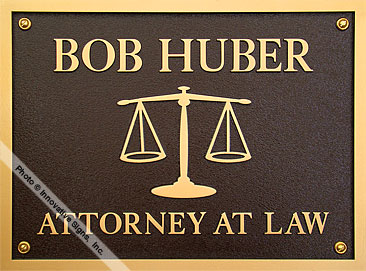 Huber_Plaque_DuraBronze&trade;_Attorney_Sign
